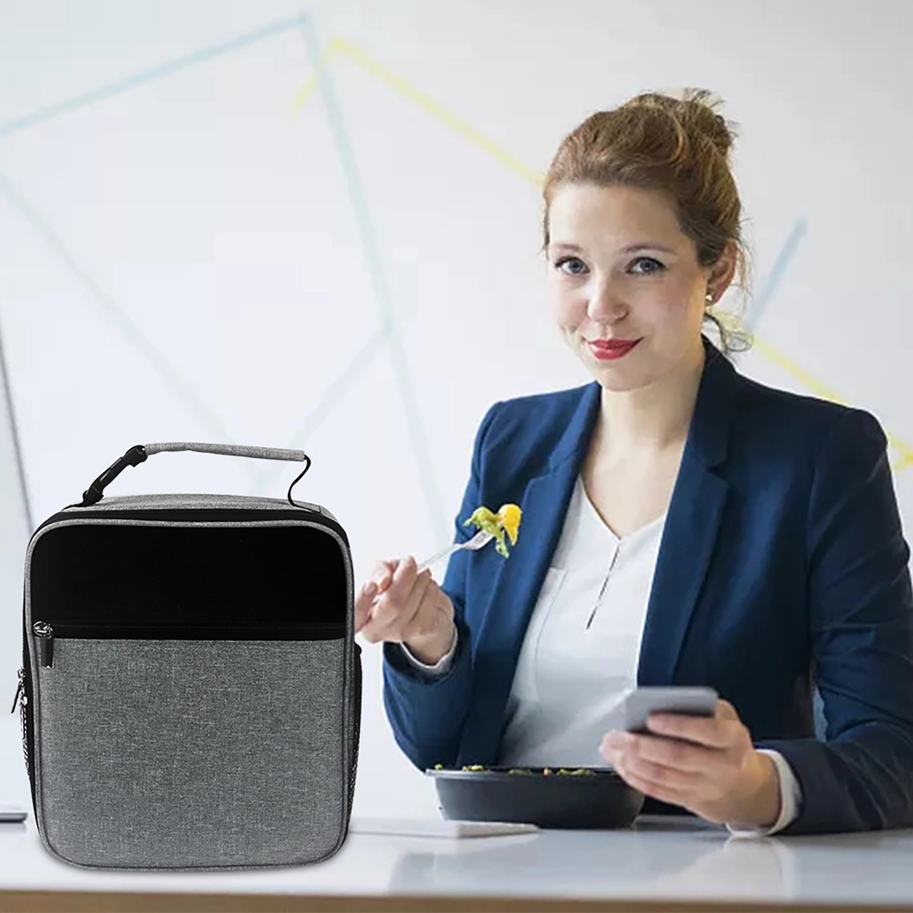 Premium Insulated Lunch Box Soft Leakproof Suitcase Use 4