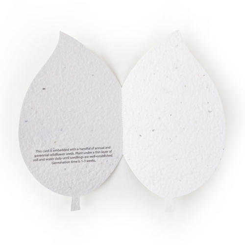 Seed Paper Leaf Perforated Card