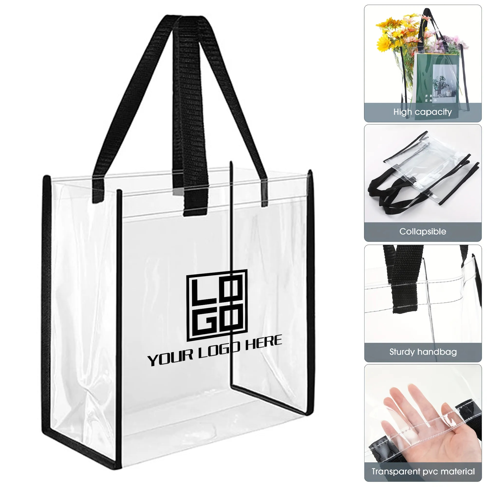 Clear PVC Stadium Tote Bag 2