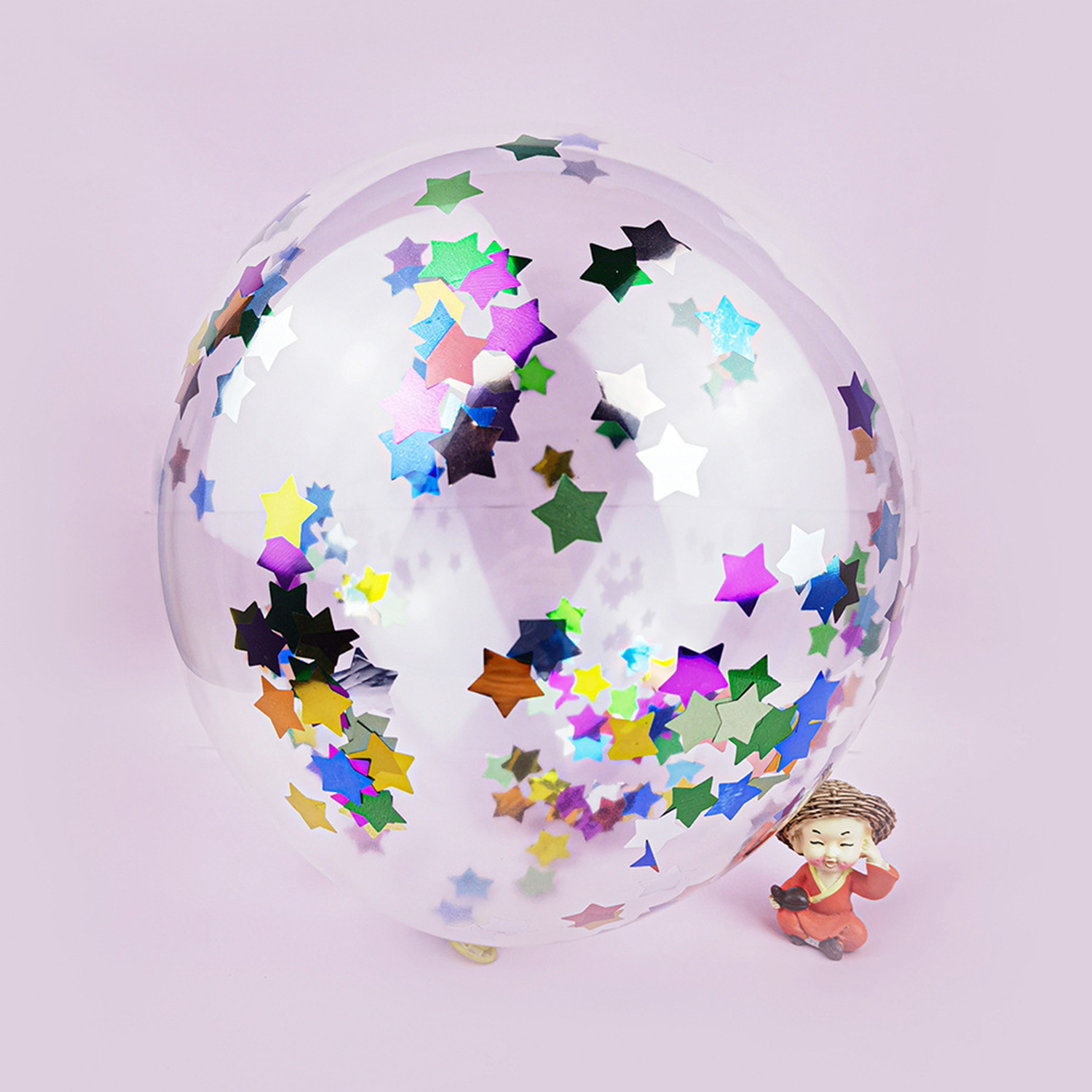 12" Party Decorations Transparent Confetti Latex Balloons 18