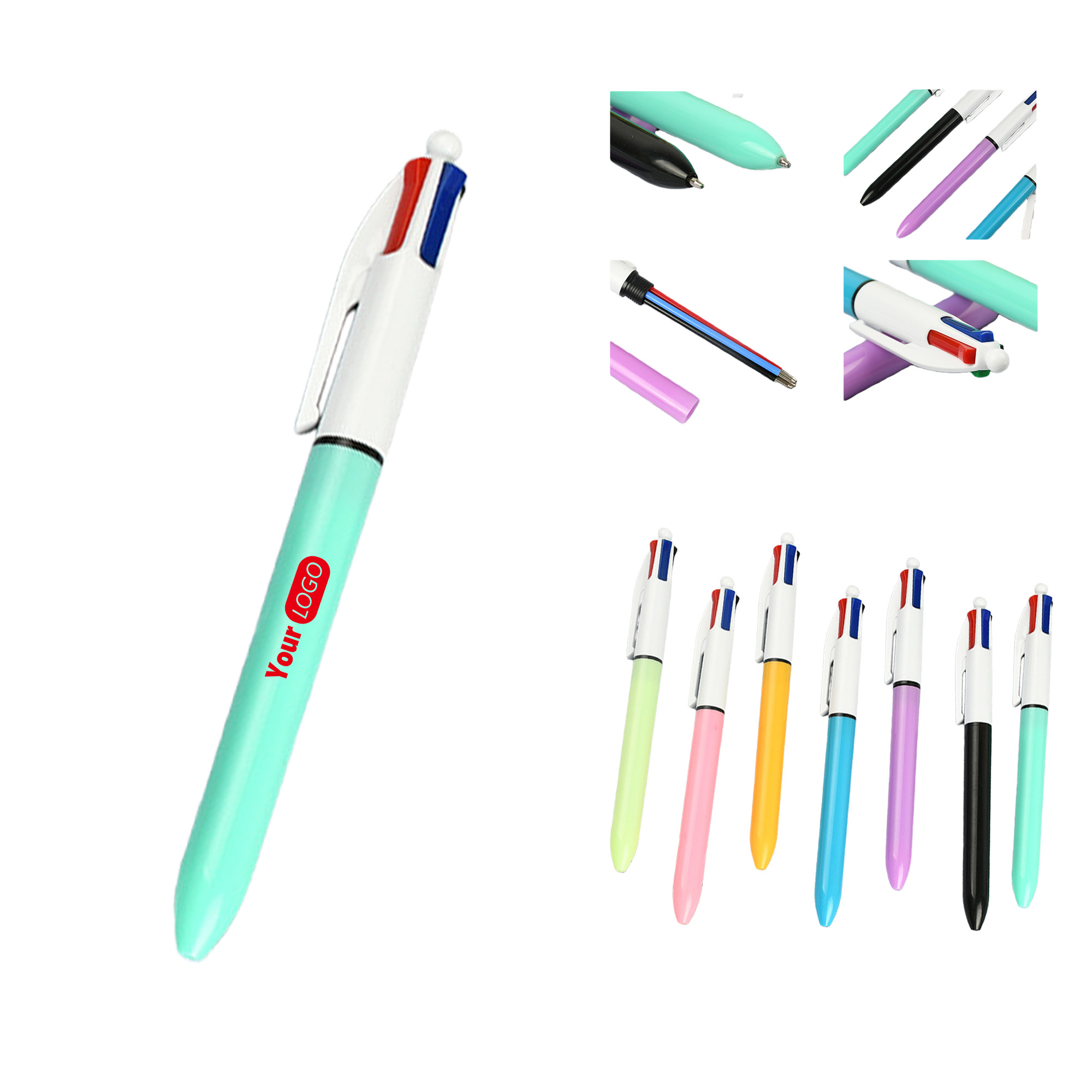 Custom Logo Retractable Ballpoint Pen, custom pen with logo imprint 2