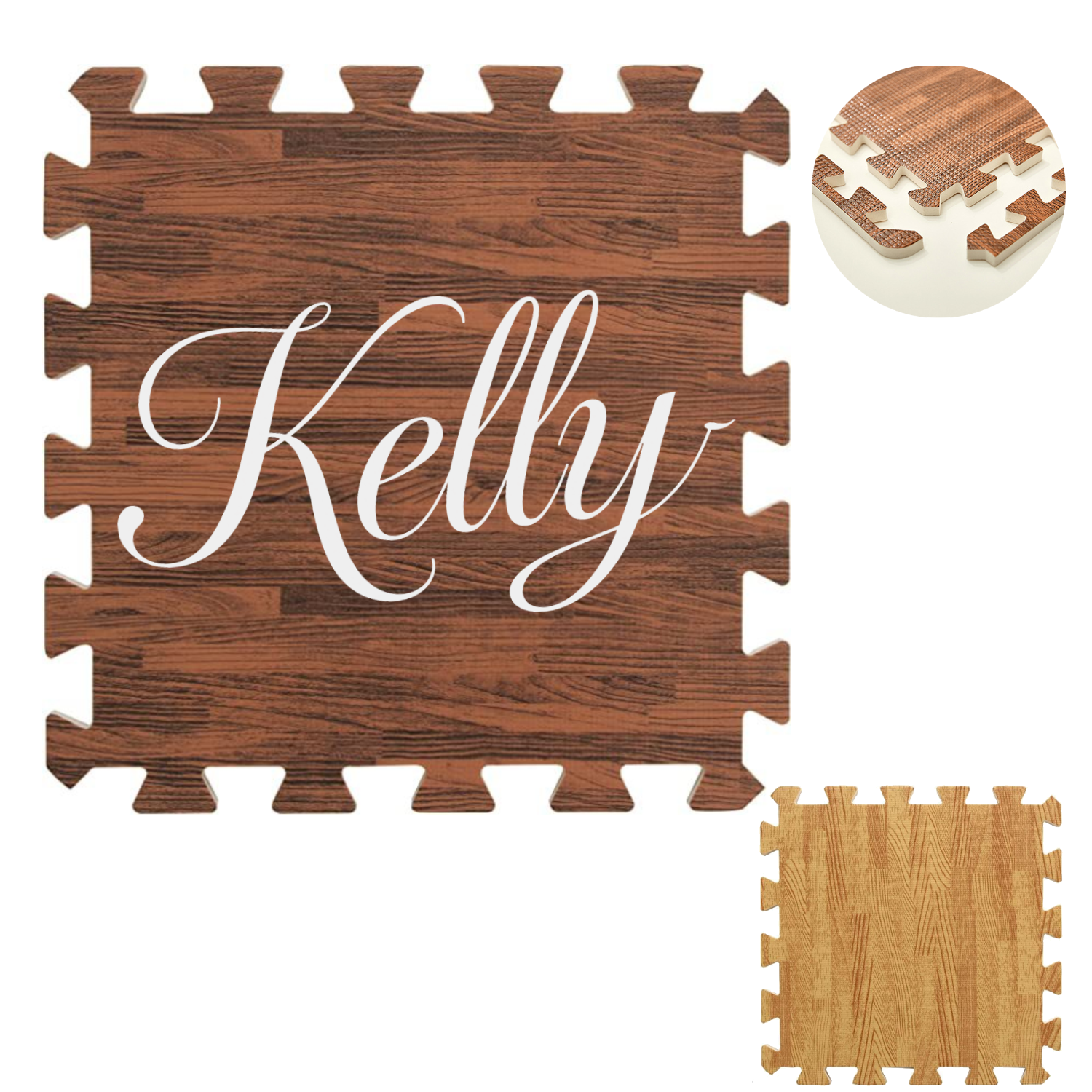 Wood Texture Interlocking Foam Floor Mat 2