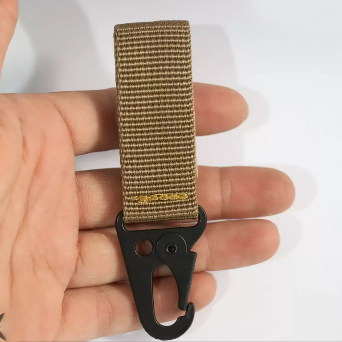 Custom MOLLE Tactical Webbing Strap Carabiner Keychain Clip 5