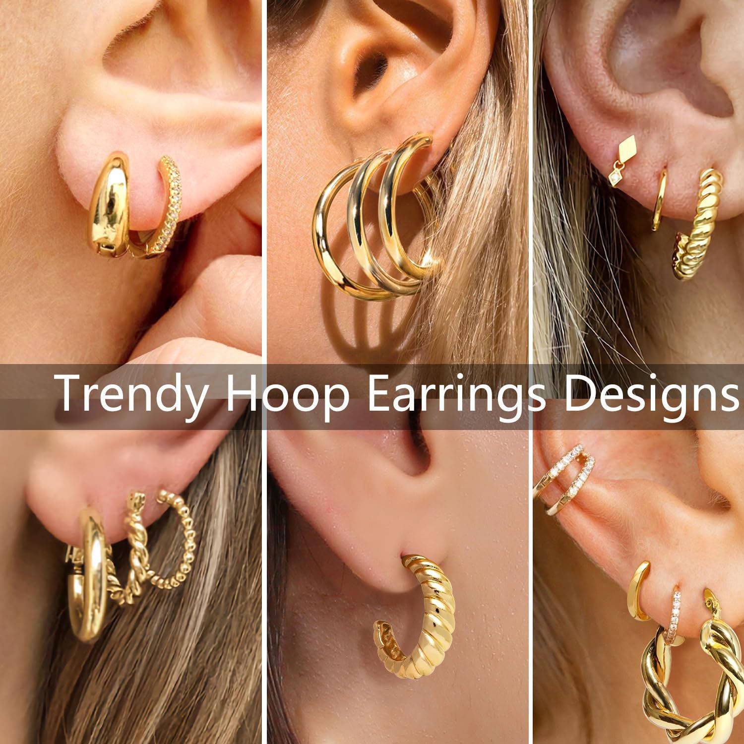 Vintage Chic Brass Hoop Earrings 2