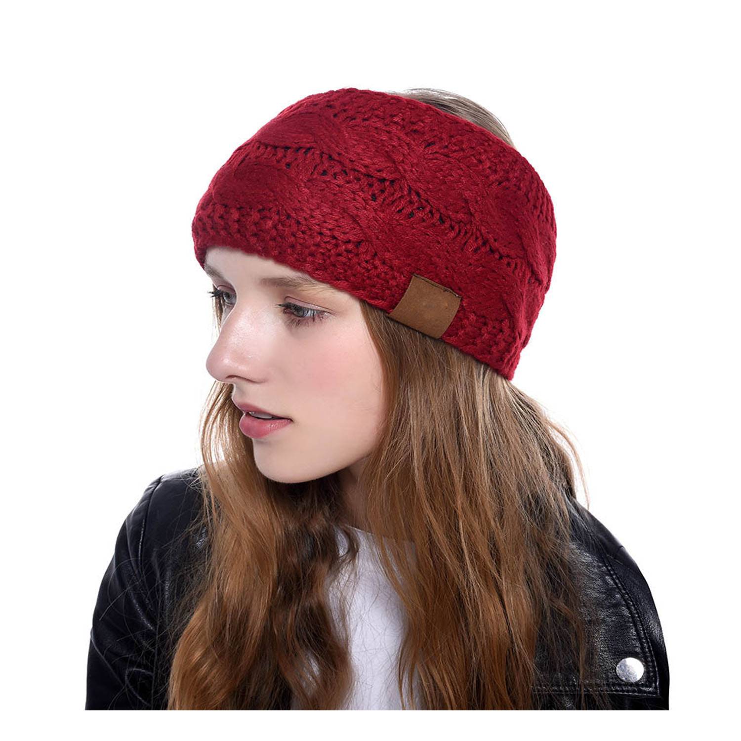 Womens winter warm thick knit headbands 4