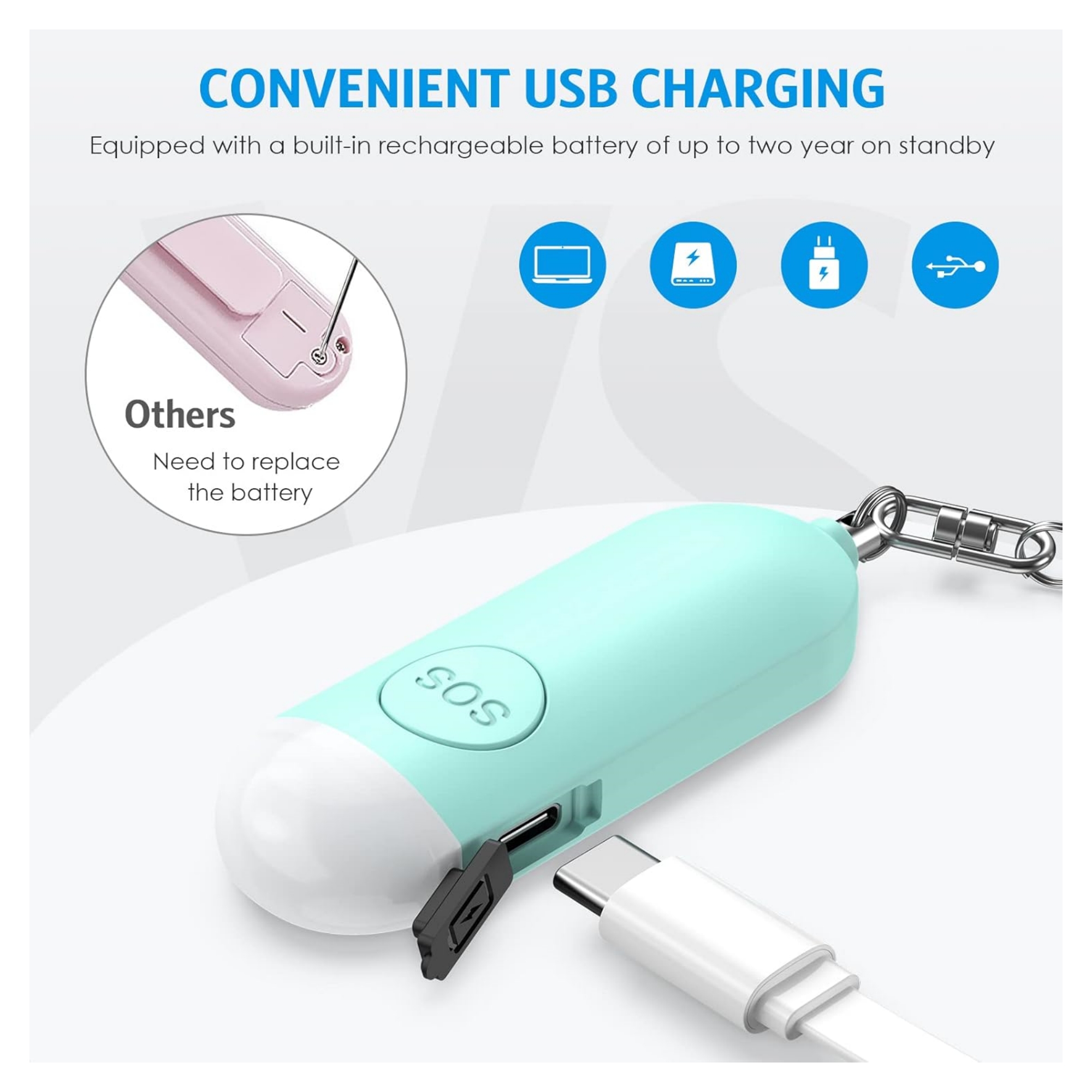 Rechargable Personal Safety Alarm 6
