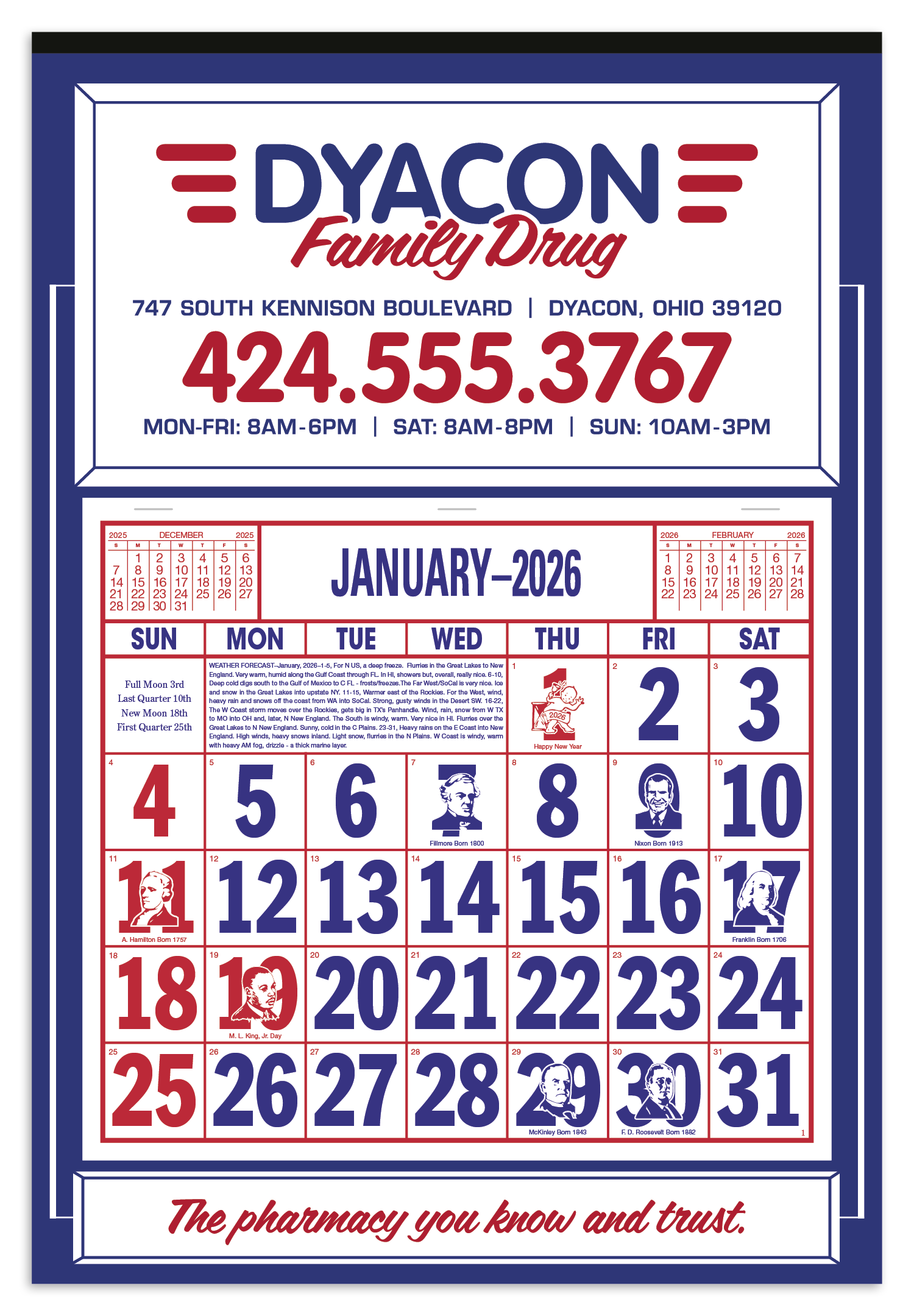 Skinner & Kennedy® Apron Calendar 3