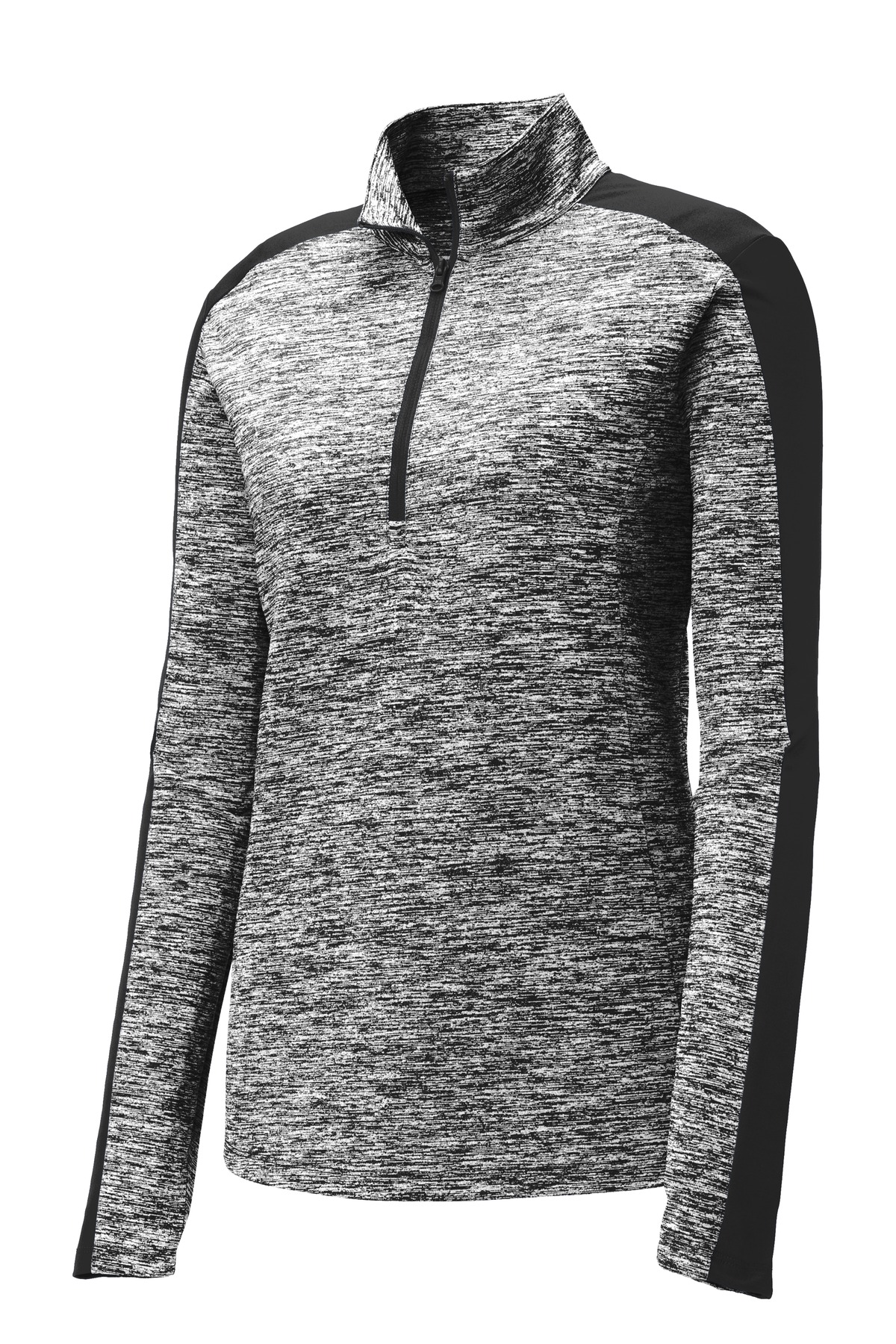 Women's PosiCharge Electric Heather Colorblock 1/4-Zip Pullover