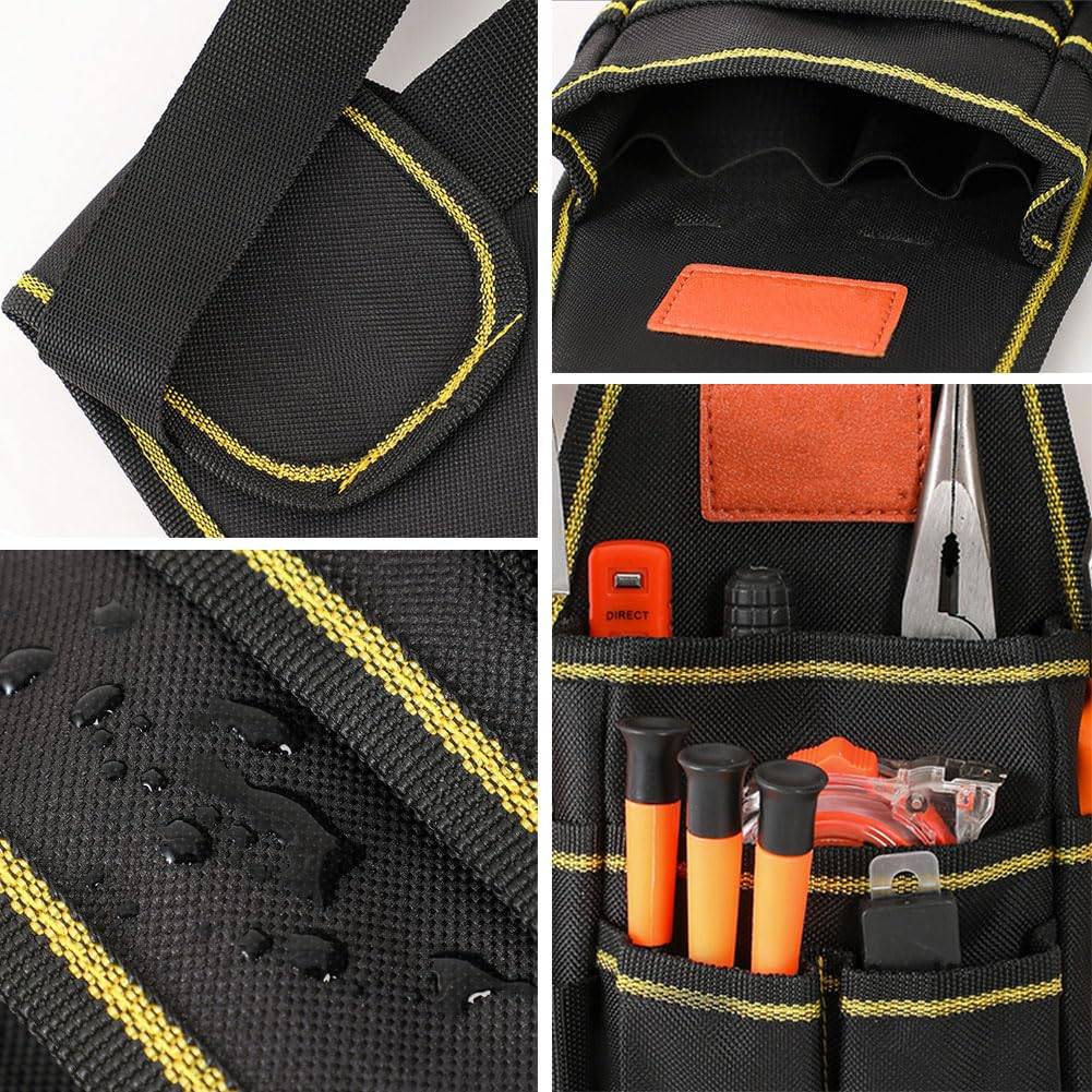 Heavy Duty 7-Pocket Electrician Tool Pouch w/ Belt Clip 7