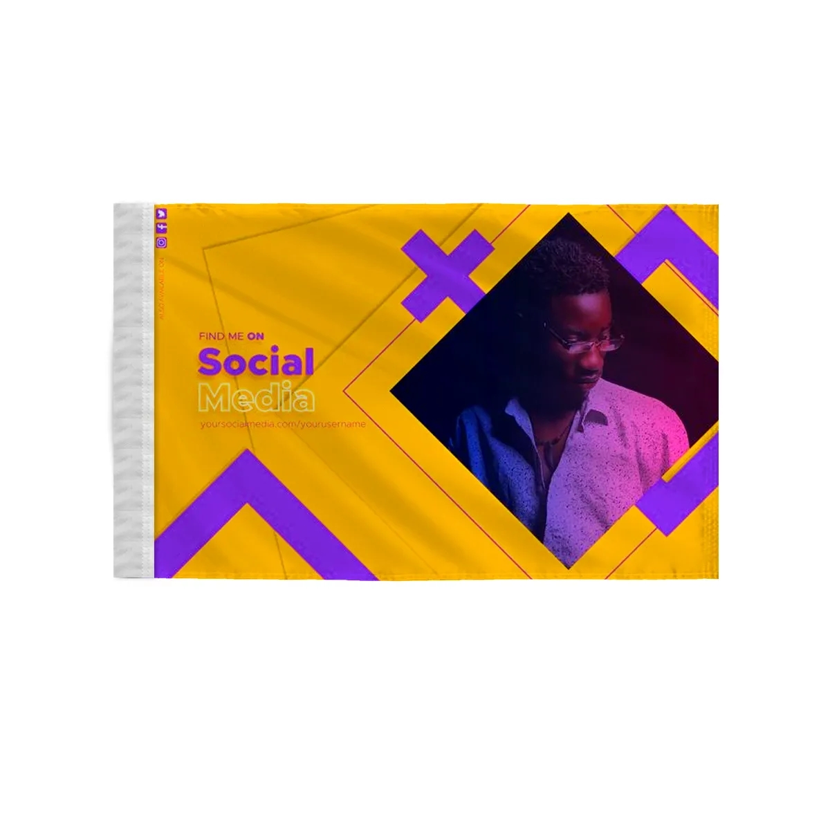 Custom Digitally Printed Flags - 8" x 12" Nylon 1
