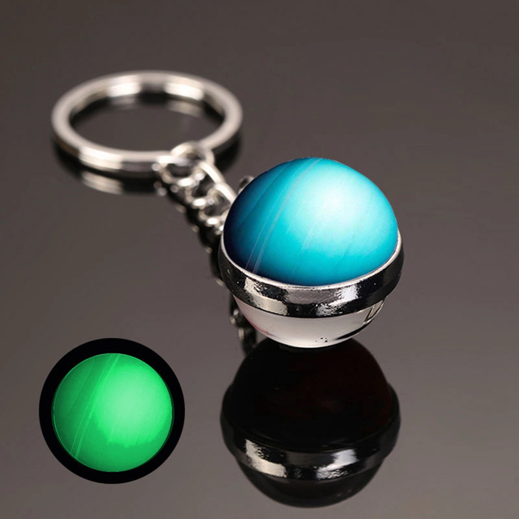 Glow in the Dark Crystal Ball Key Chain 16
