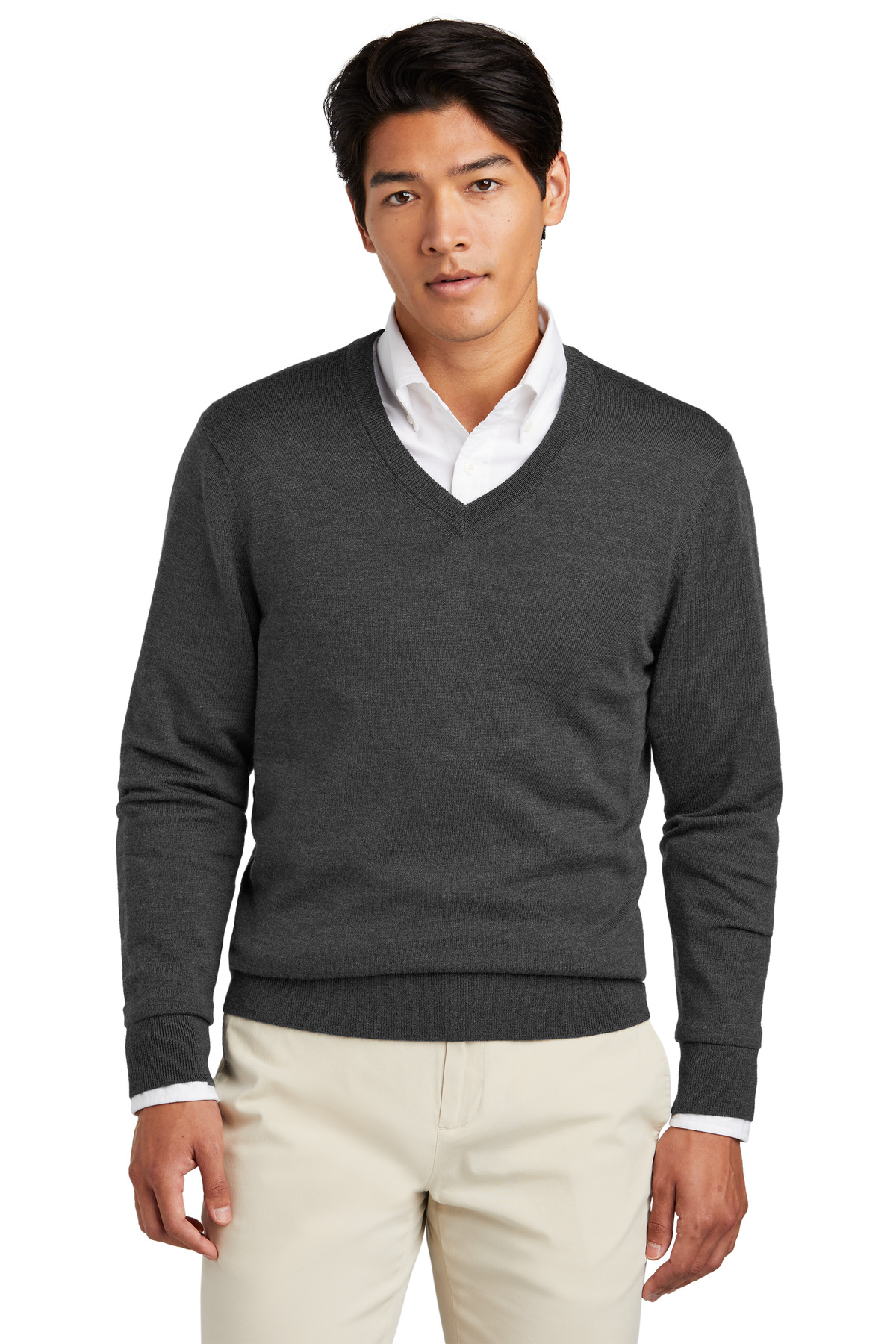 Brooks Brothers Washable Merino V-Neck Sweater BB18410 5