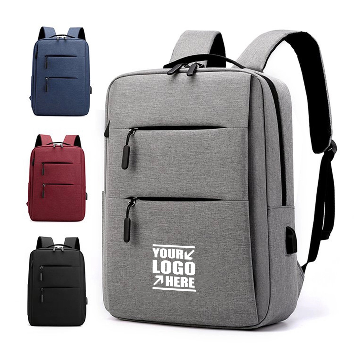 Business Slim Laptop Travel Backpack With USB Charging Port 4