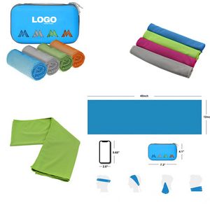4 Pieces Soft Breathable Ice Towels 8