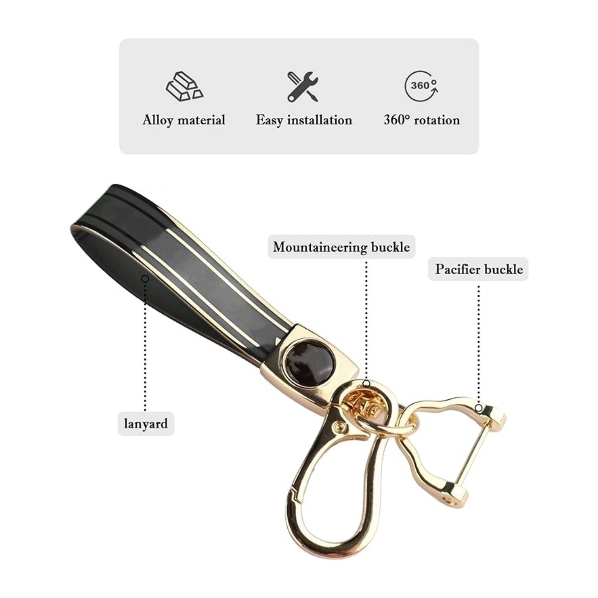 Rotatable Car Key Chain With D Ring & Screwdriver 3