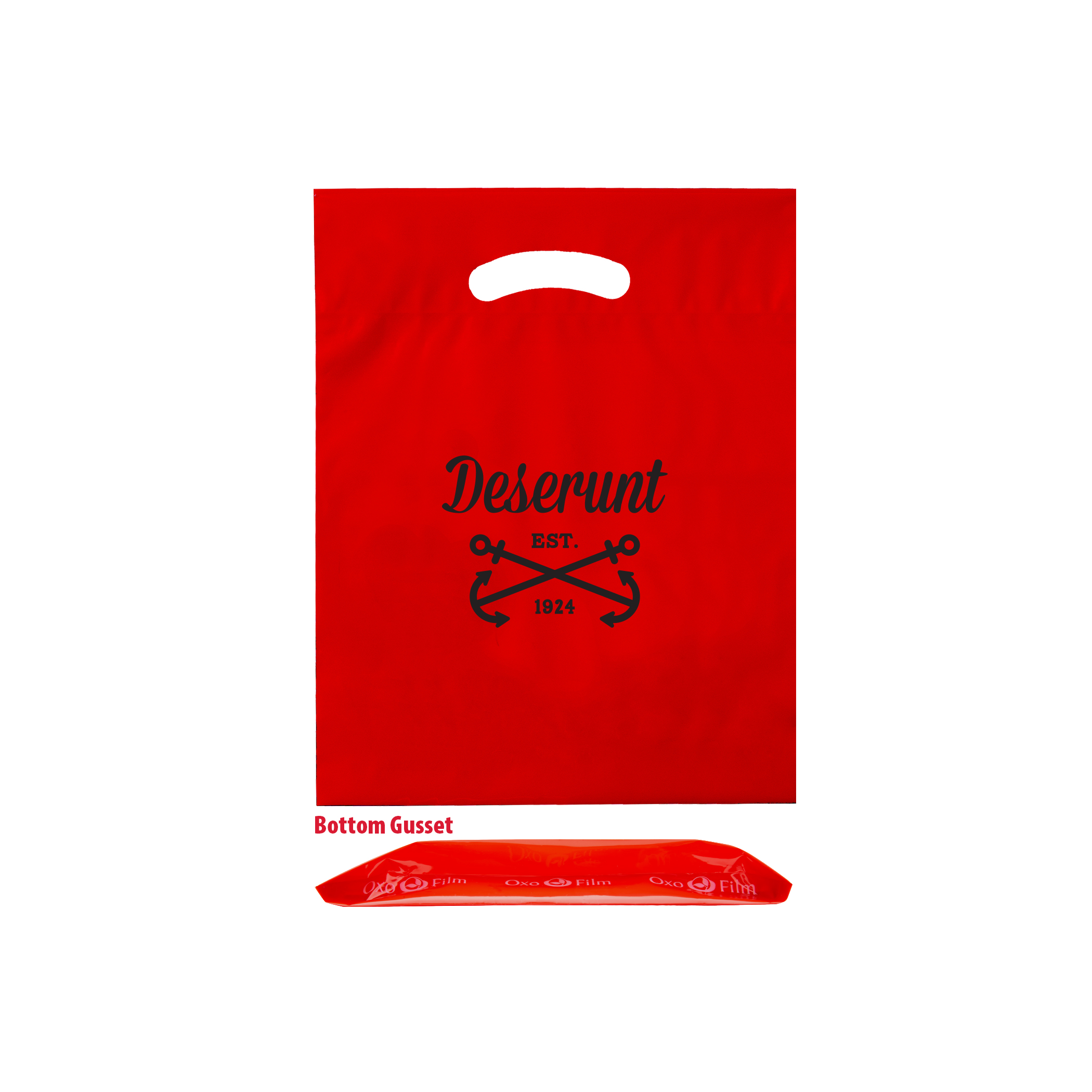 Oxo-Reusable Plastic Fold Over Die Cut Bag 11