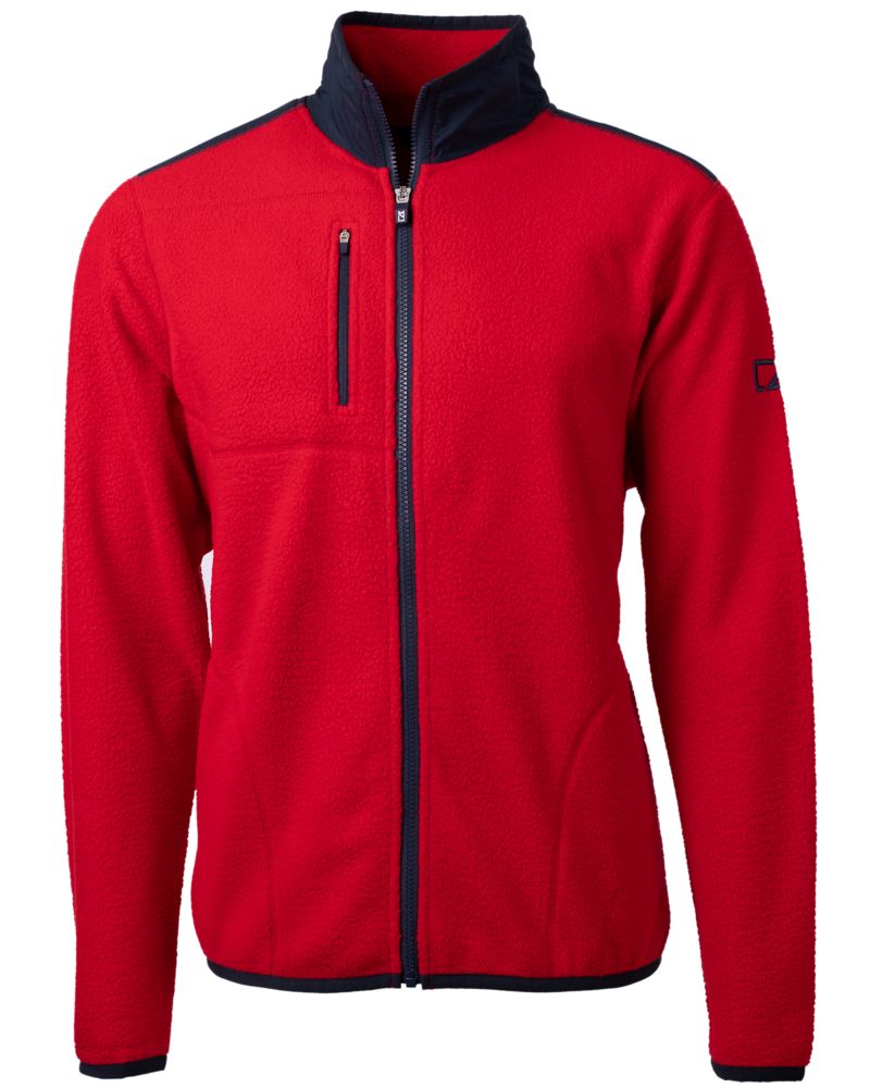 Cutter & Buck Cascade Epic Comfort Recycled Sherpa Fleece Mens Big & Tall Full Zip Jacket Big & Tall 23