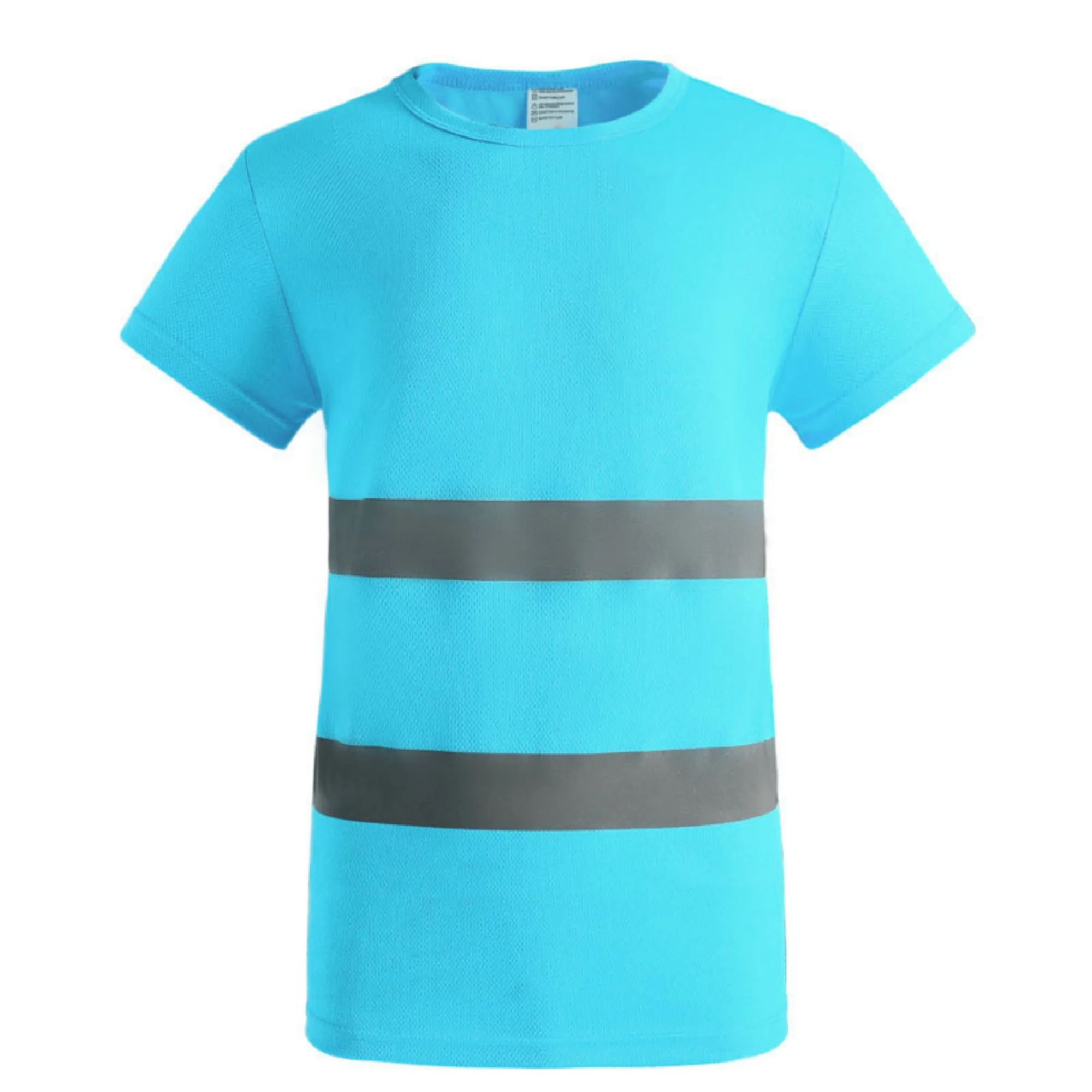 Double Stripe Reflective Crew Neck Short Sleeve 8