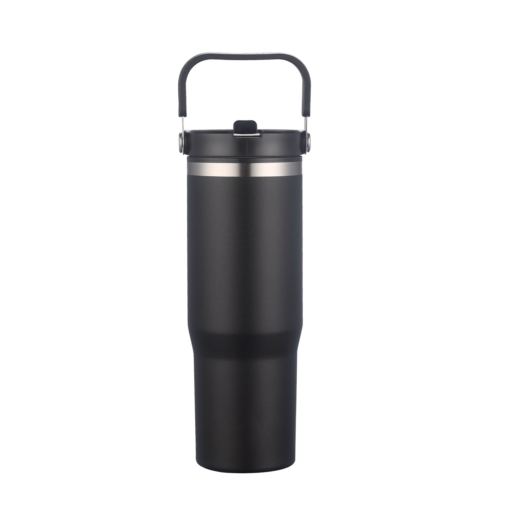 30 oz. Double Wall Travel Mug with Straw Lid & Carry Handle 8