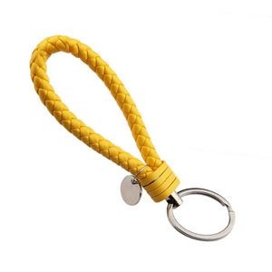 Sophisticated Weaved PU Leather Keychain With Plastic Buckle 42