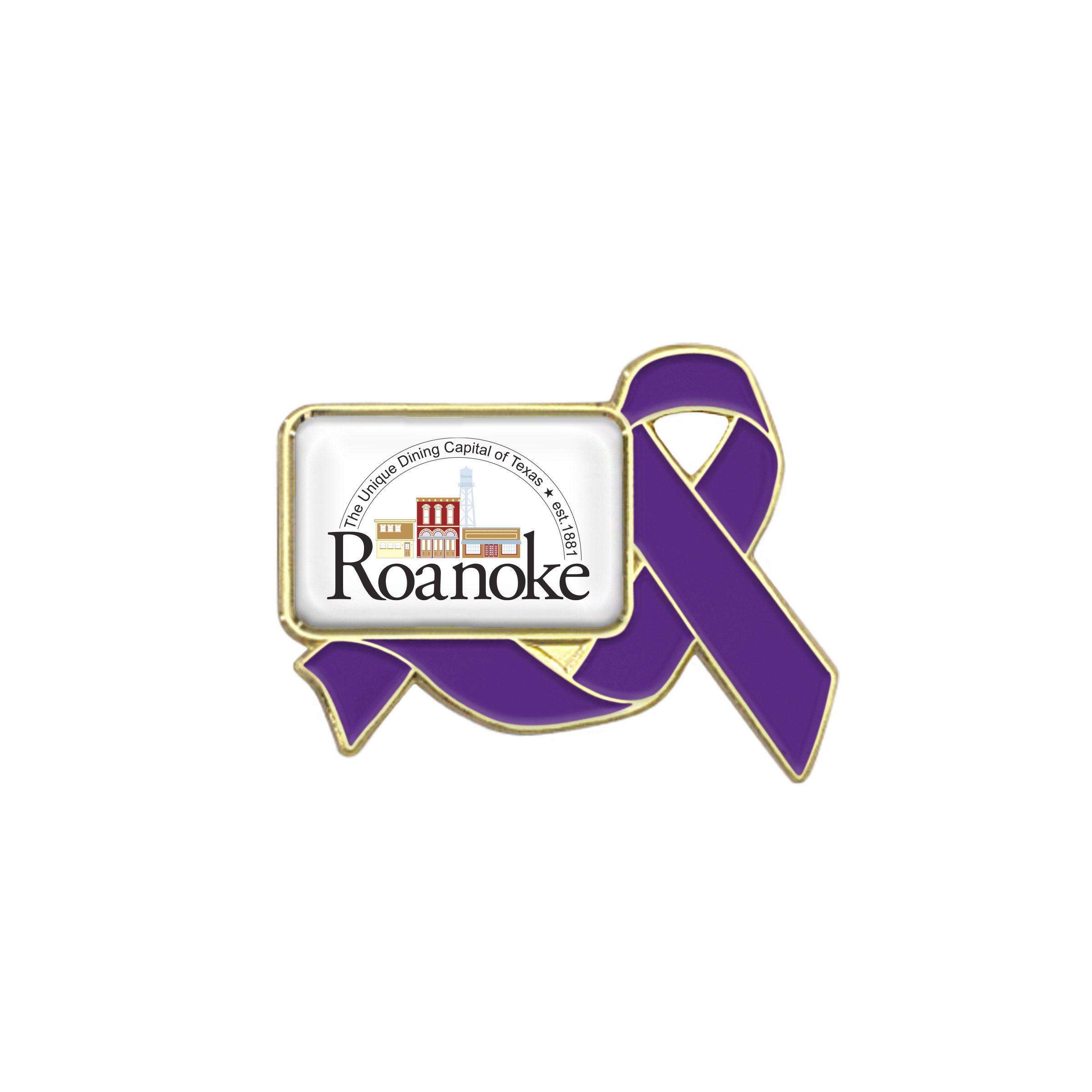 Awareness Ribbon Lapel Pins w/ Custom Logo 4