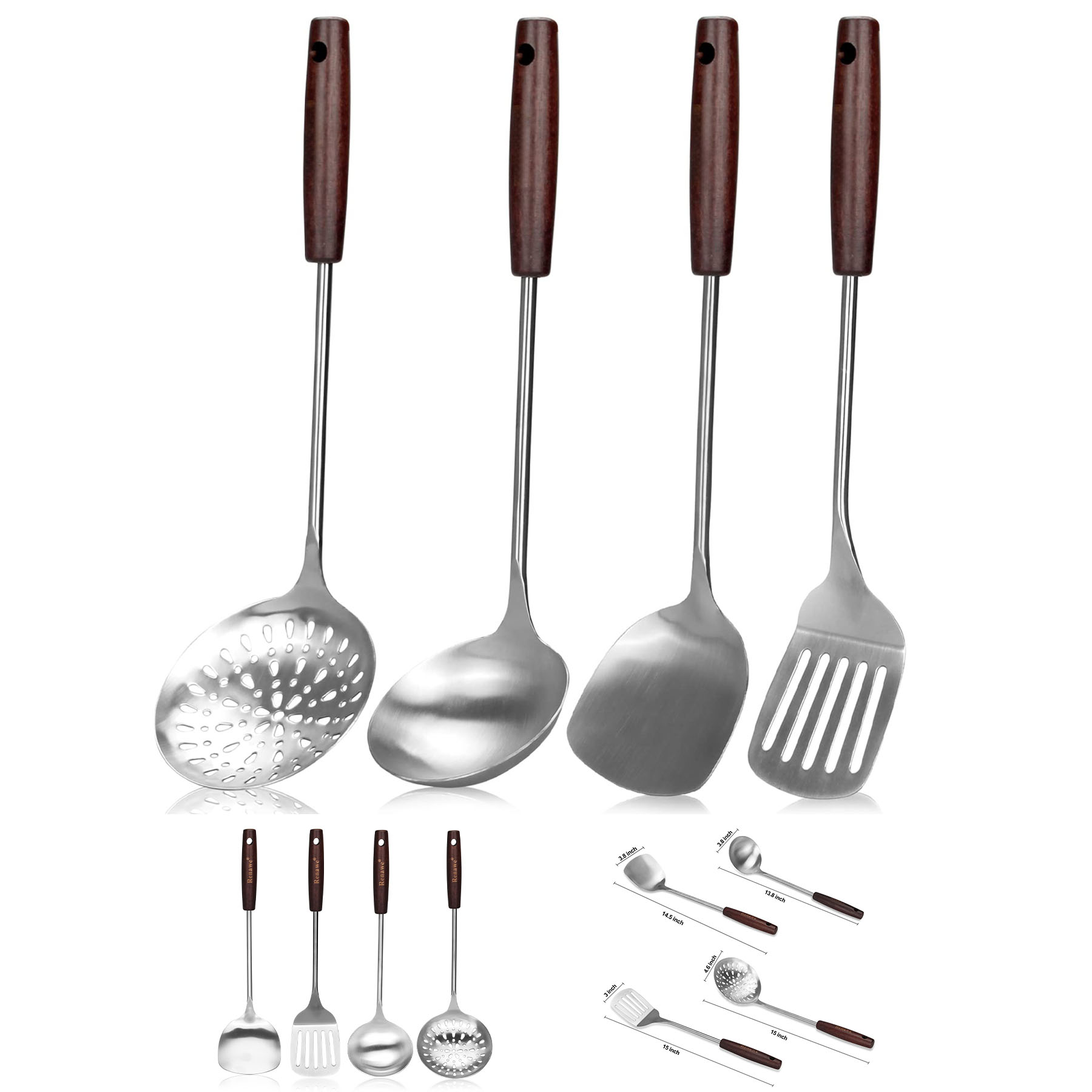 Stainless Steel Wok Spatula Set 2