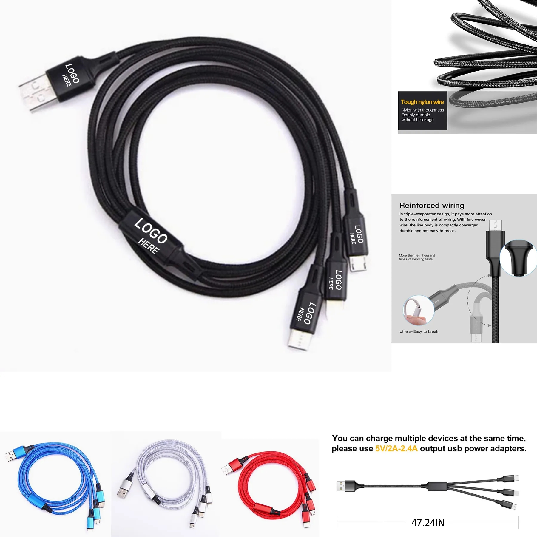 Nylon Braided Fast Charging Data Cable 8