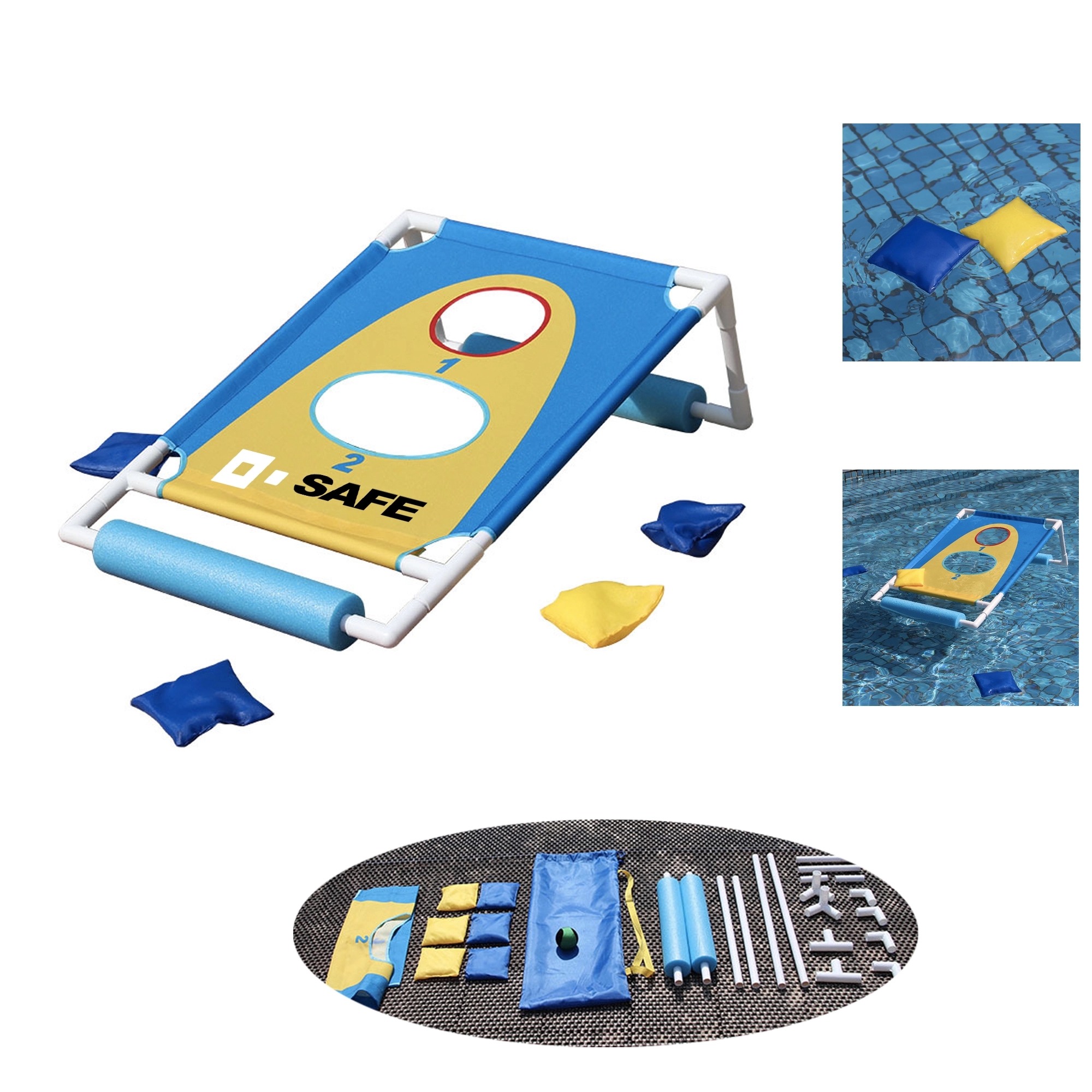 Dual-Purpose Floating Cornhole Game Board Set 2