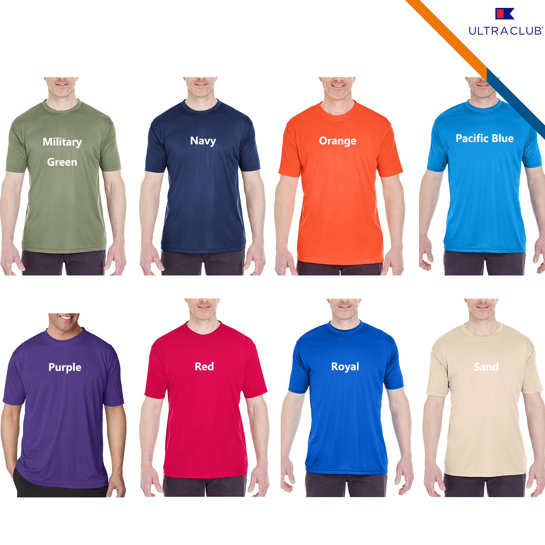 UltraClub® 4 oz Moisture-Wicking Sports T-Shirts 7