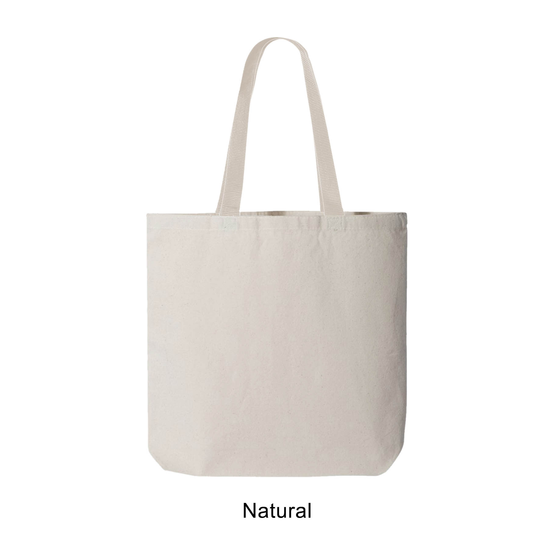 12 oz. Cotton Canvas Tote with Color Handle 10