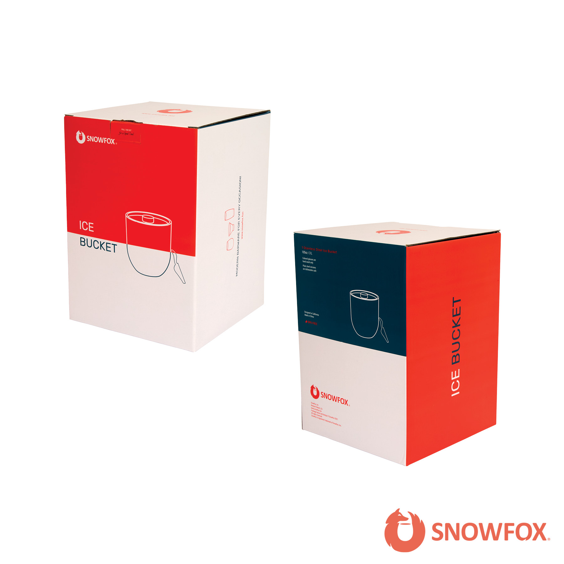Snowfox® 3L Double Wall Stainless Steel, Vacuum Insulated Ice Bucket 47