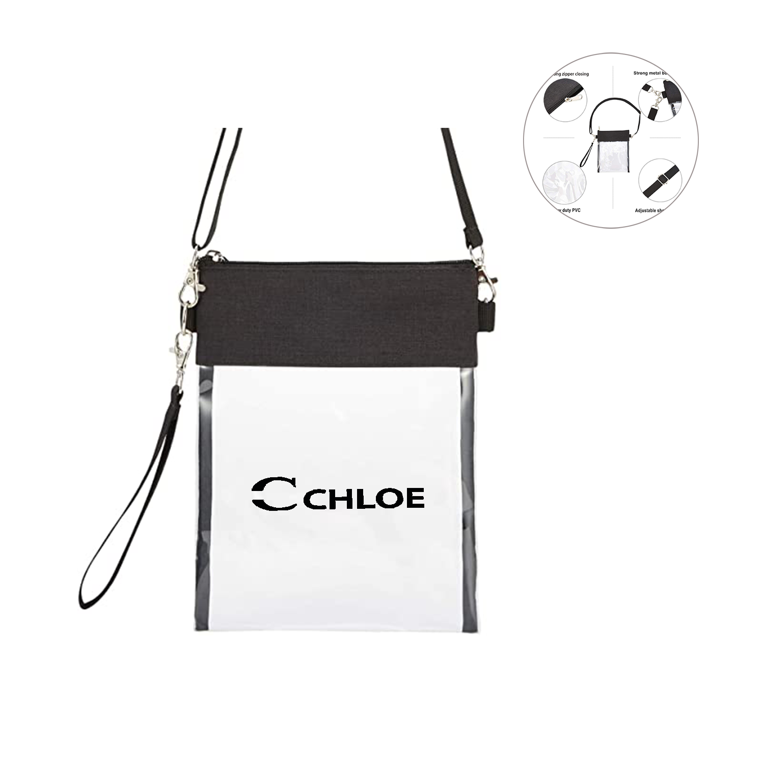 Transparent Cross Body Purse Bag 1