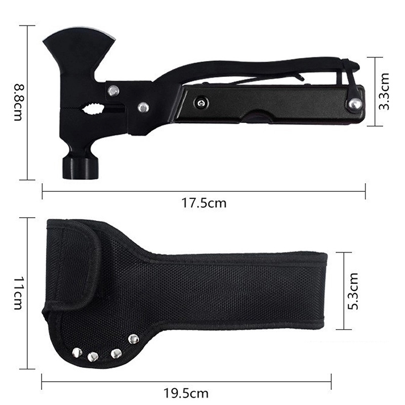 16 in 1 Outdoor Hatchet Multitool Portable Survival Hammer 1