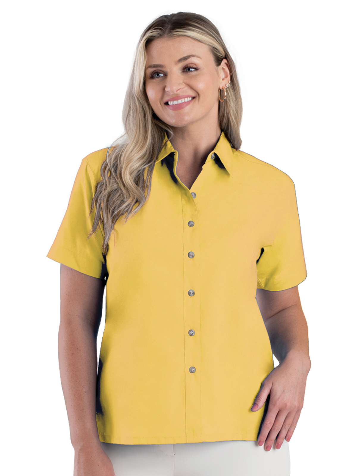 Blue Generation - Women's Pocketless Short Sleeve Superblend Poplin Shirt 56