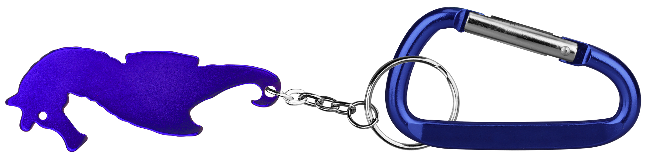 Sea horse shaped bottle opener with key chain & carabineer 1