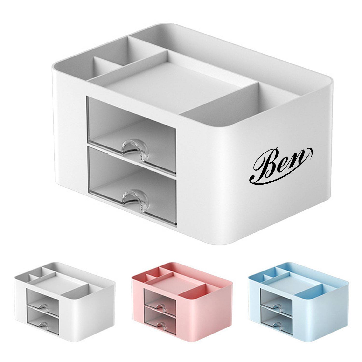 5 Compartments Desktop Storage Stationery Supplies Organizer 2