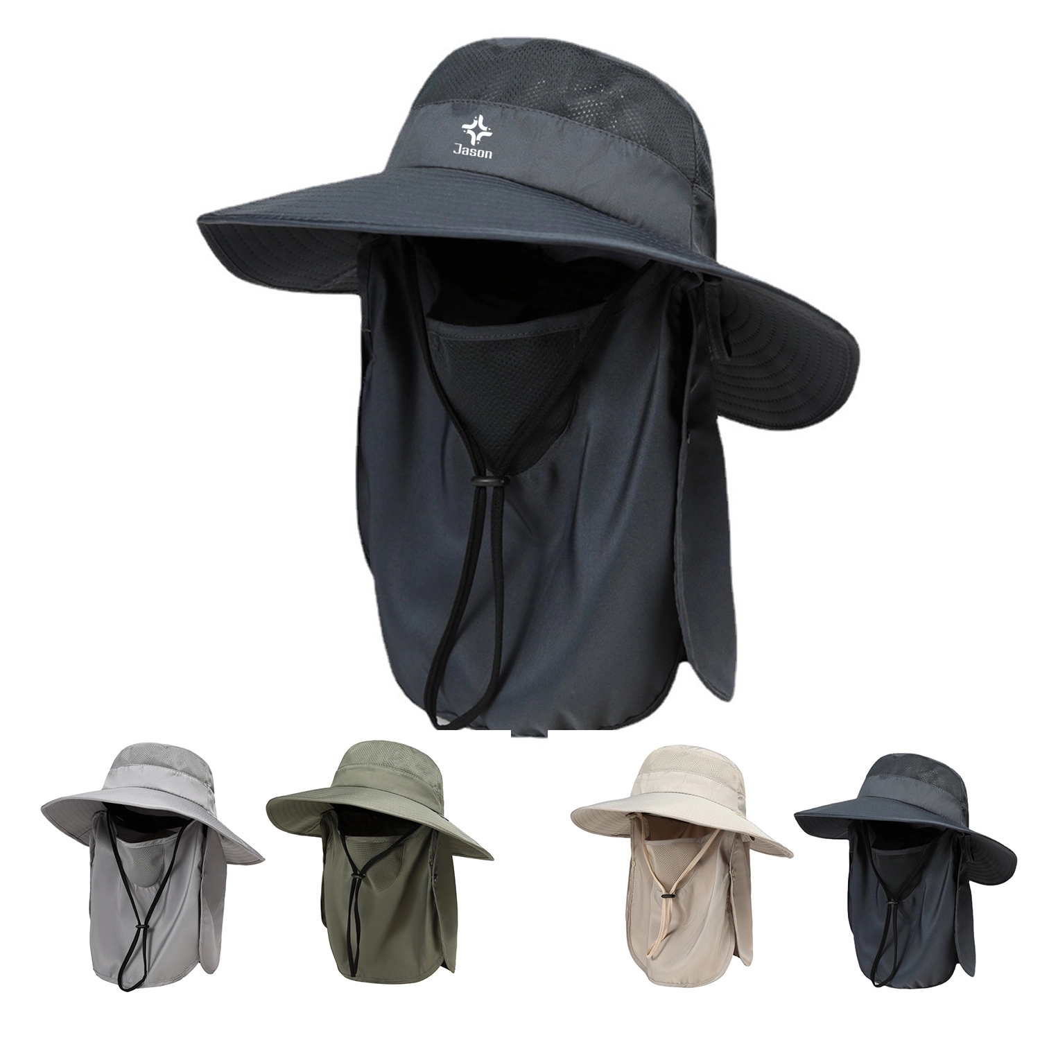 Unisex Fishing Hat,Sun Cap With Neck Flap 2