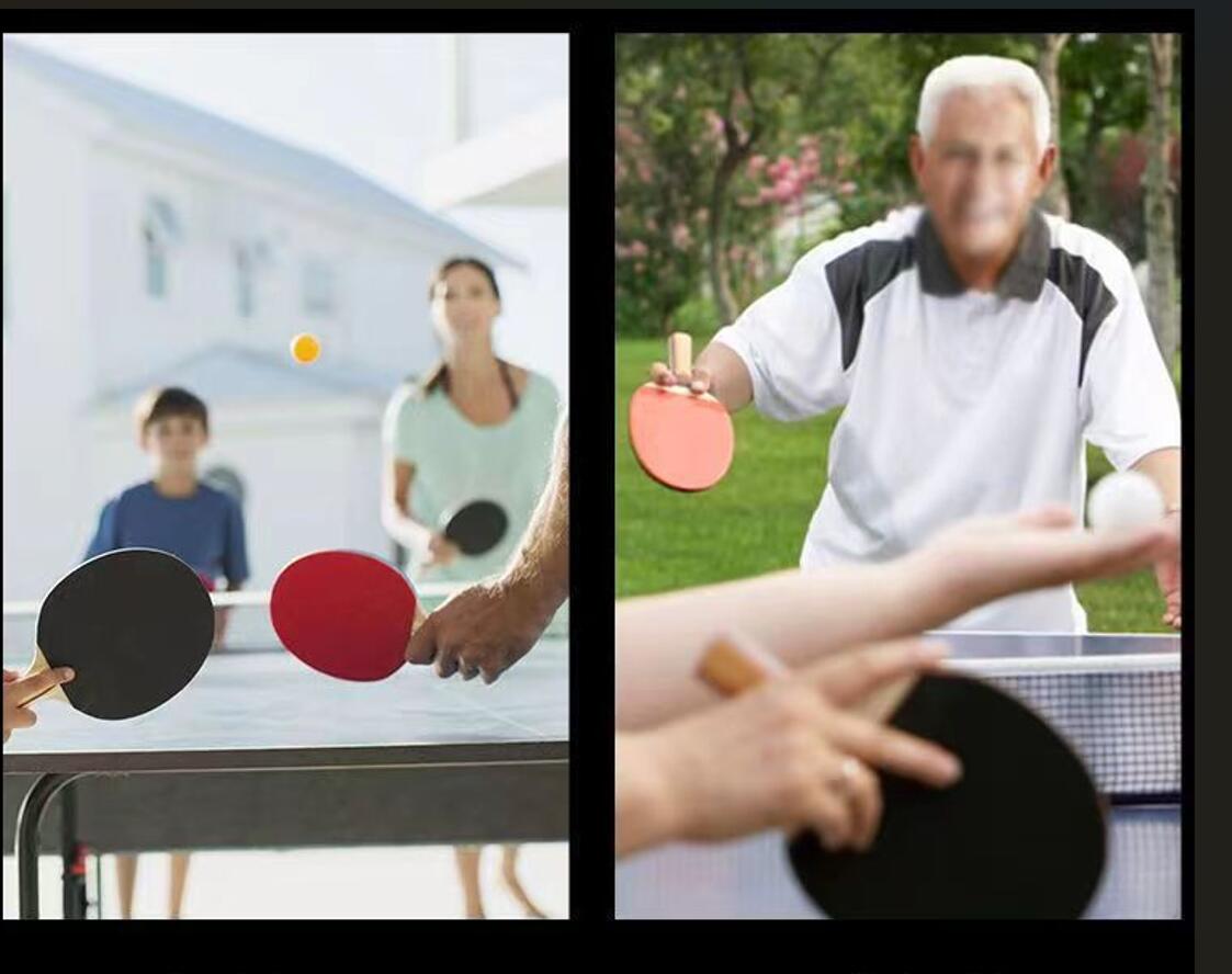 Table Tennis Bat Set Horizontal and Vertical Racket Mixed 4