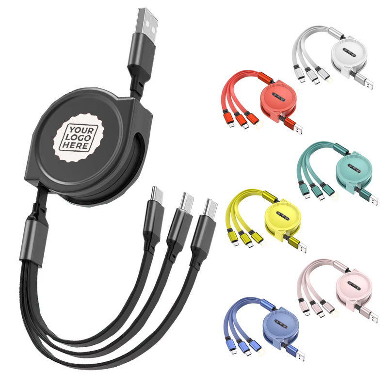 3-In-1 Retractable USB Charger Data Cable Gift 8