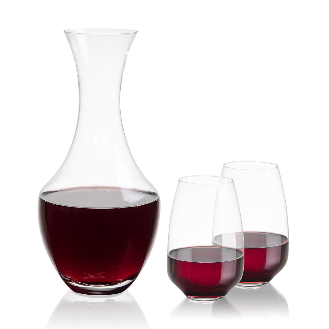 Oldham Carafe & Oldham Stemless Wine 2