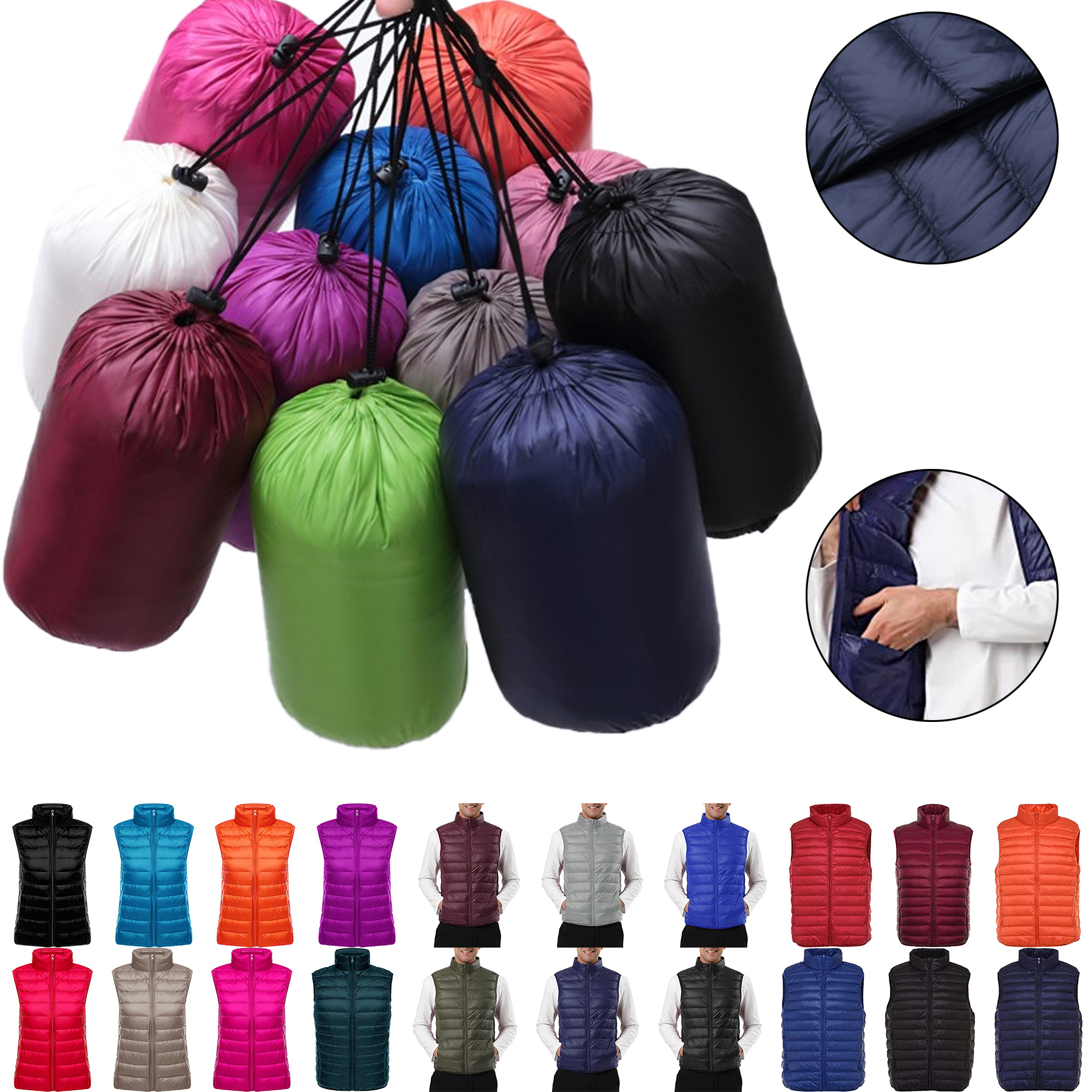 Outdoor Lightweight Packable Puffer Vest 2