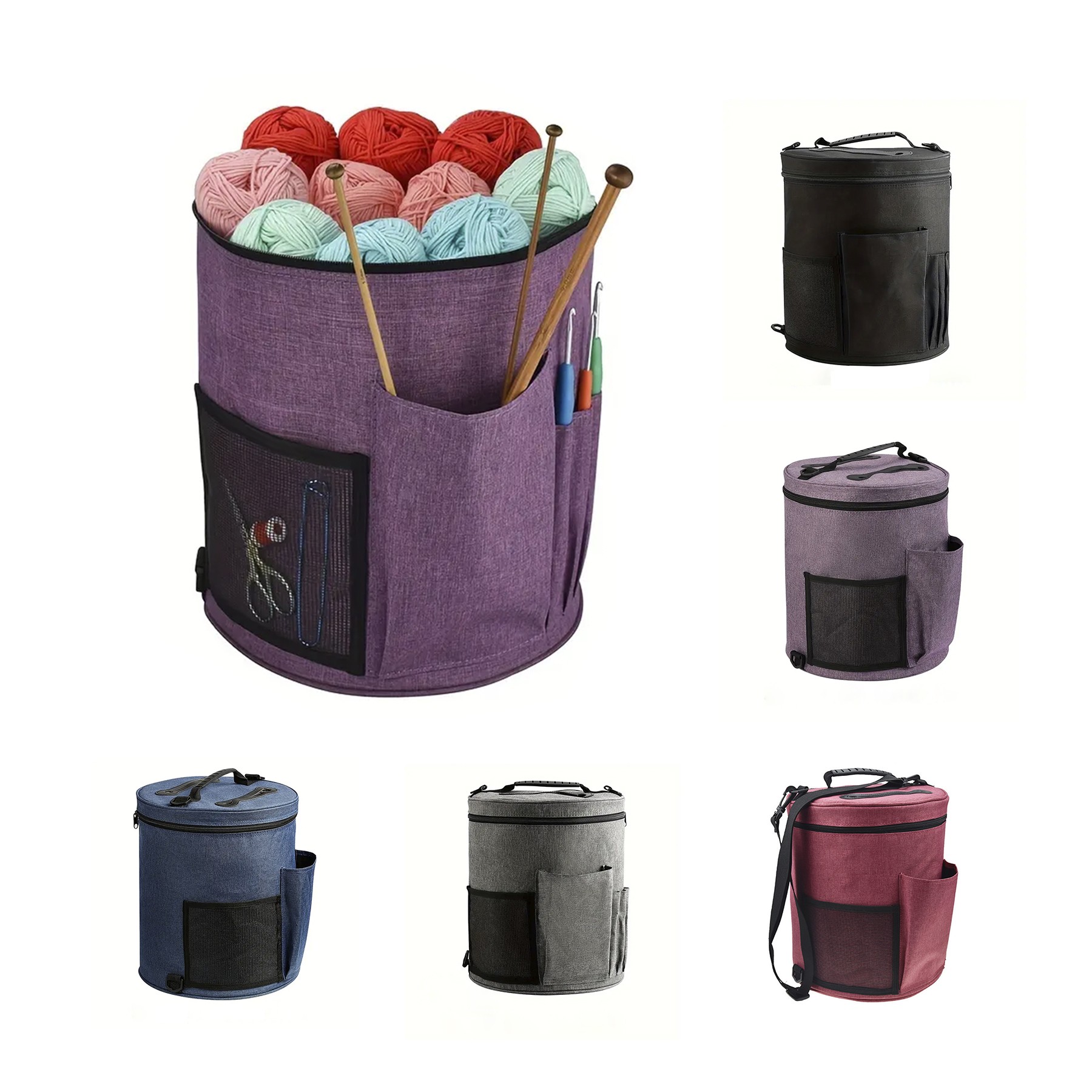 Portable Yarn Organizer Knitting Tote Storage Bag