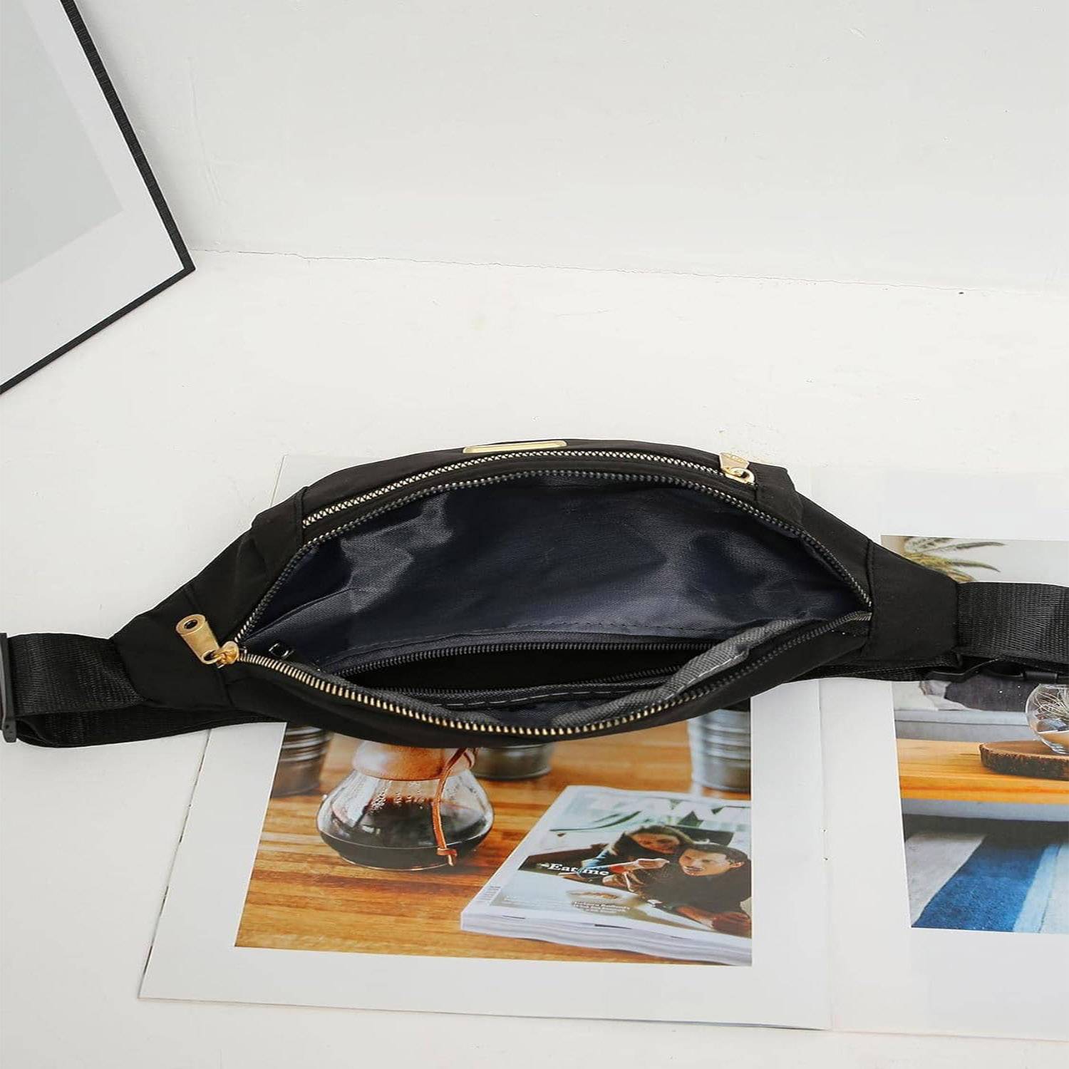 Oxford Sling Bag Double Zippers Fanny Pack 7