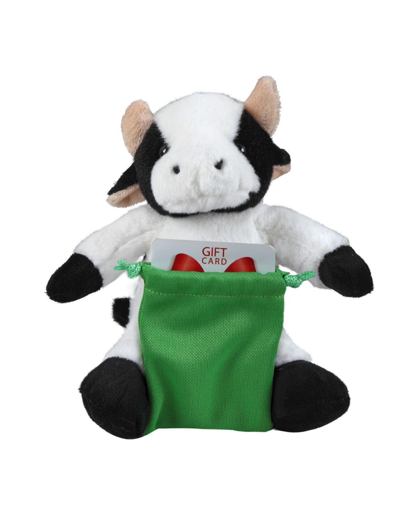 soft plush Cow with gift card sack 2