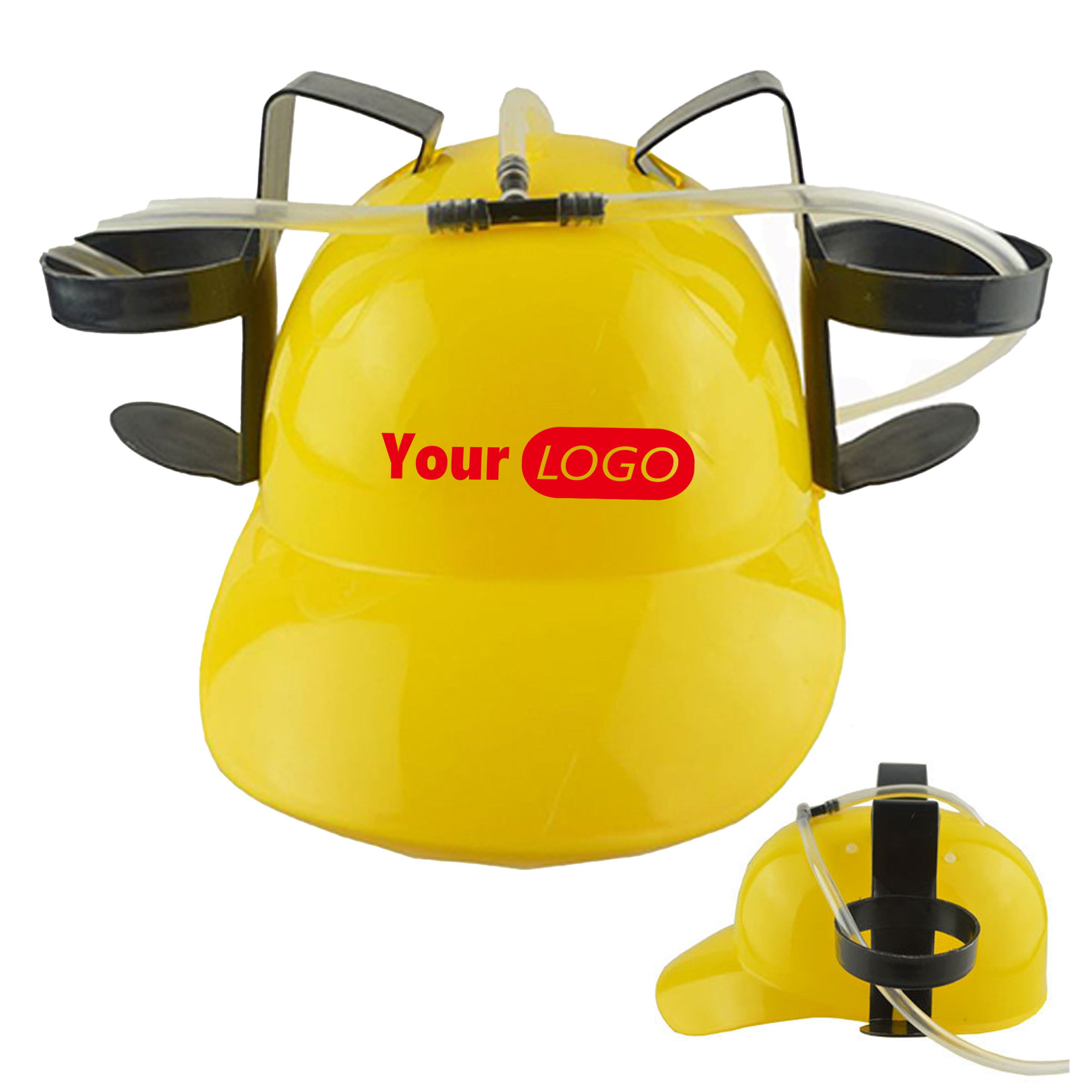 Plastic Beverage Helmet With Dual Drink Holders 2