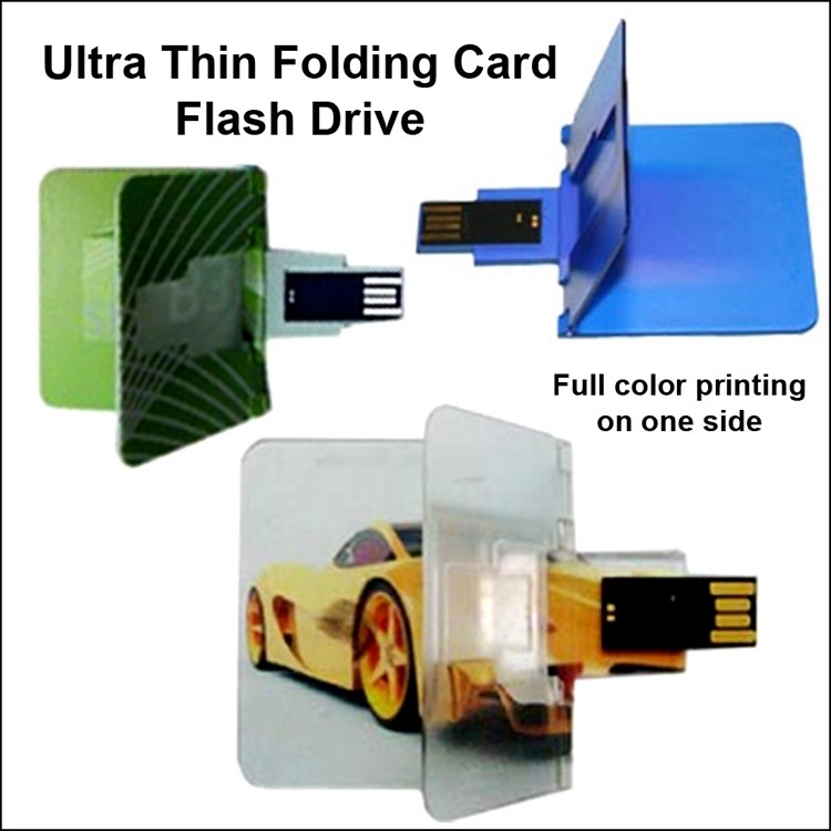 Ultra Thin Folding Card Flash Drive / USB - 1 GB Memory