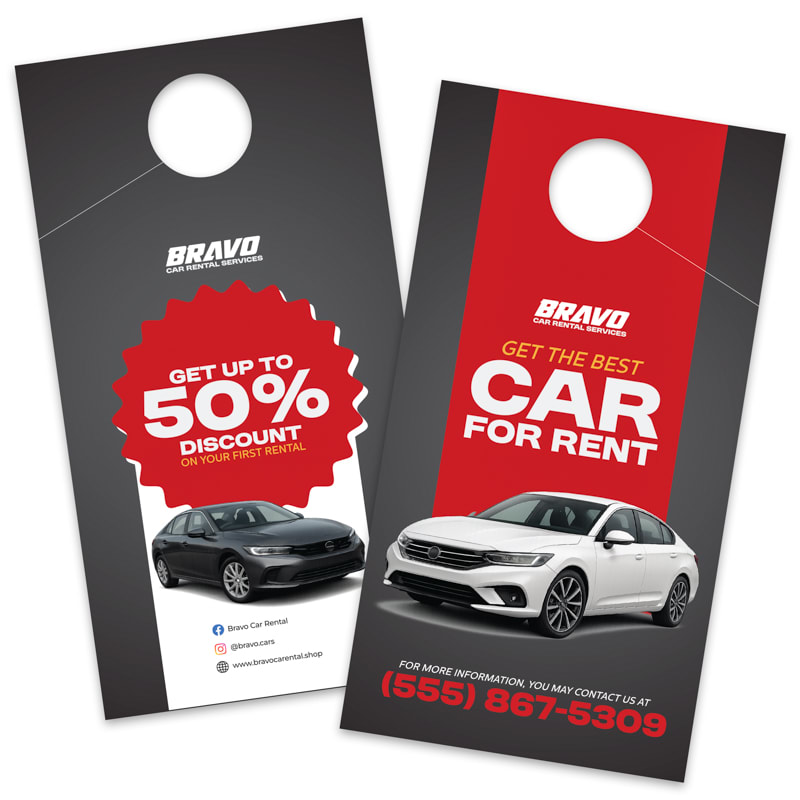 4.25 X 8 Inch Full Color Door Hanger 24