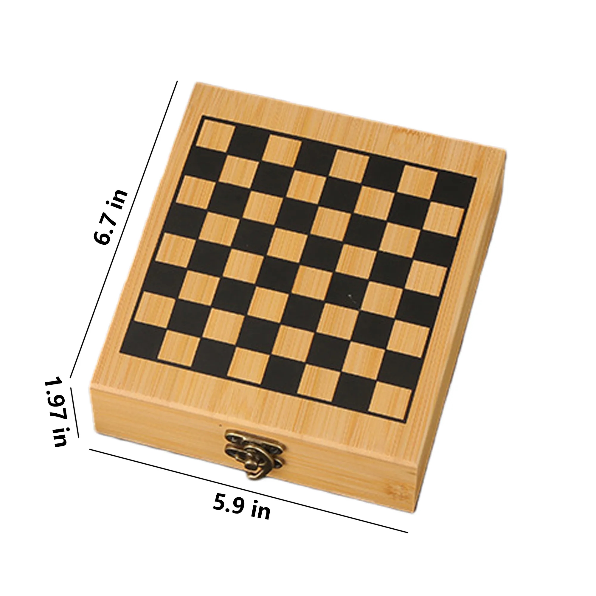 2-in-1 Chessboard Box With Internal Sake Set And Pieces 3