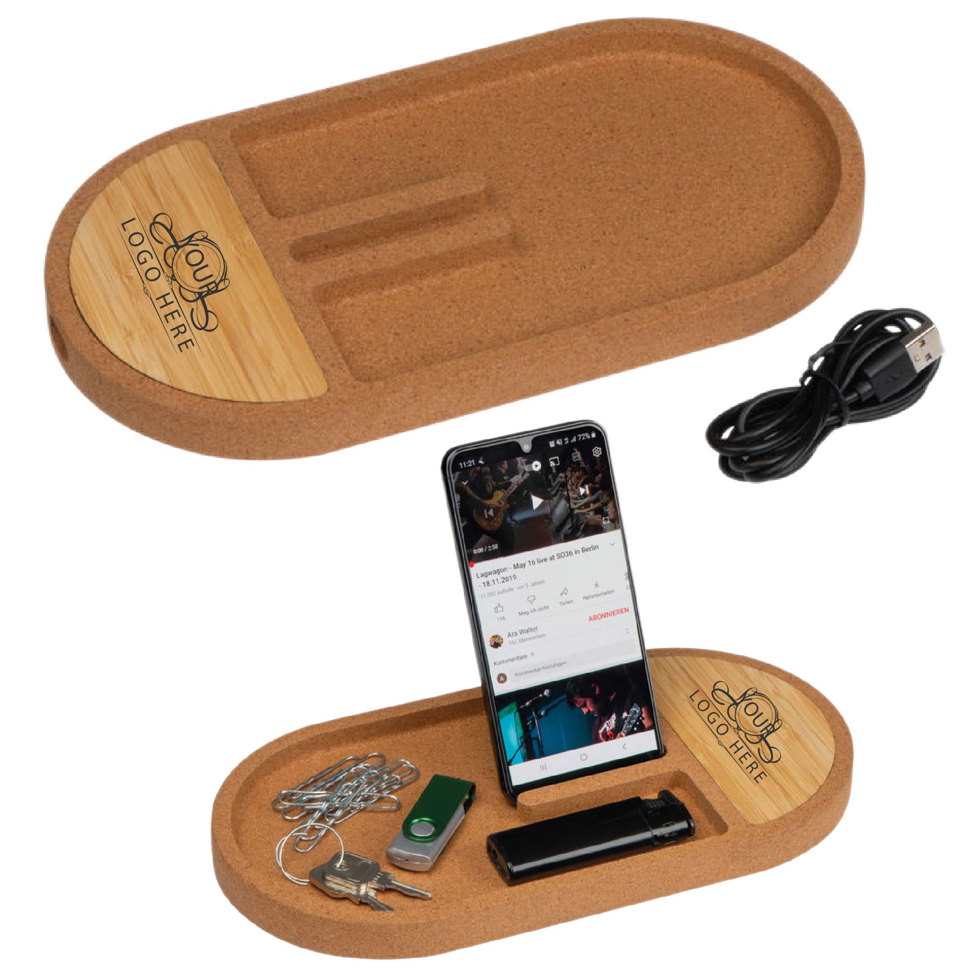 Cork Charger Desktop Organizer 2