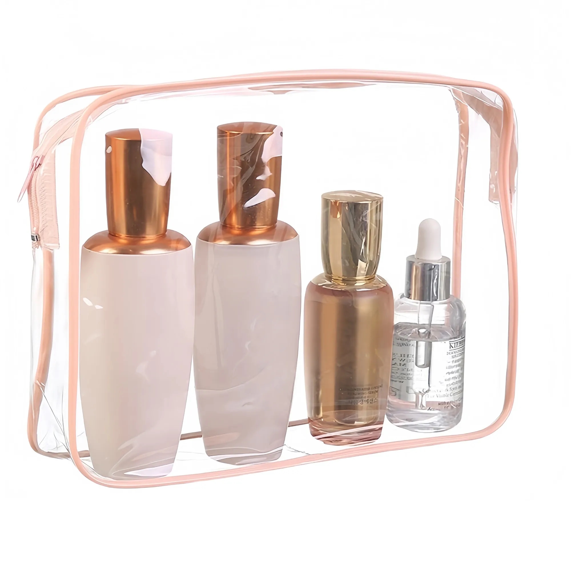 Waterproof Clear Travel Toiletry Bag With Zipper Closure 2